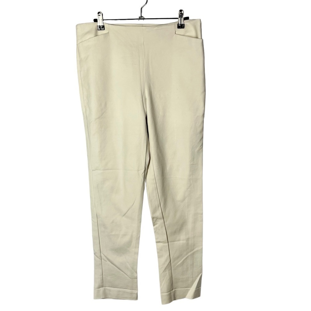 Vince Camuto Off‎ White Skinny Leg Flat Front Dress Pants 10